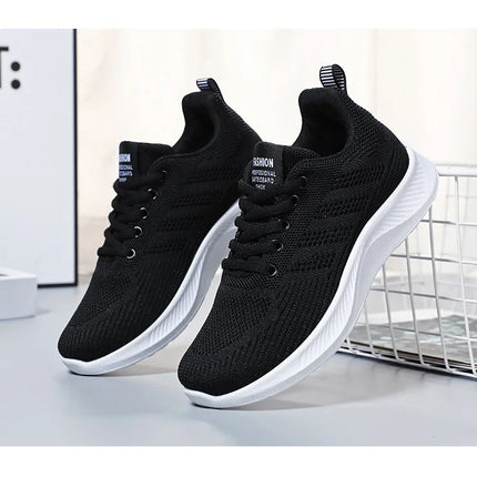 Litfun Women's Casual Sports Shoes Fashion Female Soft Bottom Sneakers Breathable Mesh Running Shoes Leisure Light Flats Shoes