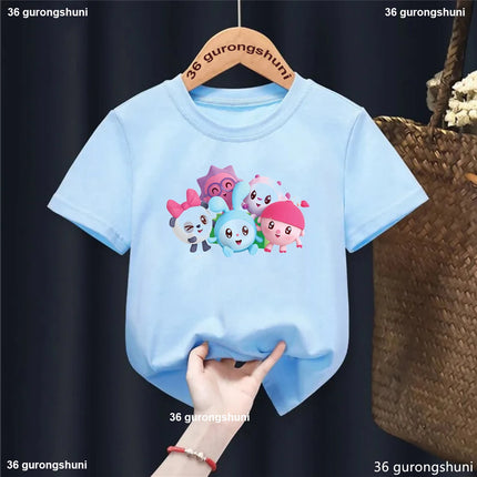 Kawaii  Girls Tshity Funny Babyriki T-Shirts Boys Girls Cartoon Tshirt Baby Clothes Summer Short Sleeve Kids T Shirt Tops 1-13y