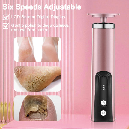 Electric Foot Callus Remover Foot Care File Heels Dead Skin Pedicure Tool Electronic Foot Grinder and Replacement Sandpaper