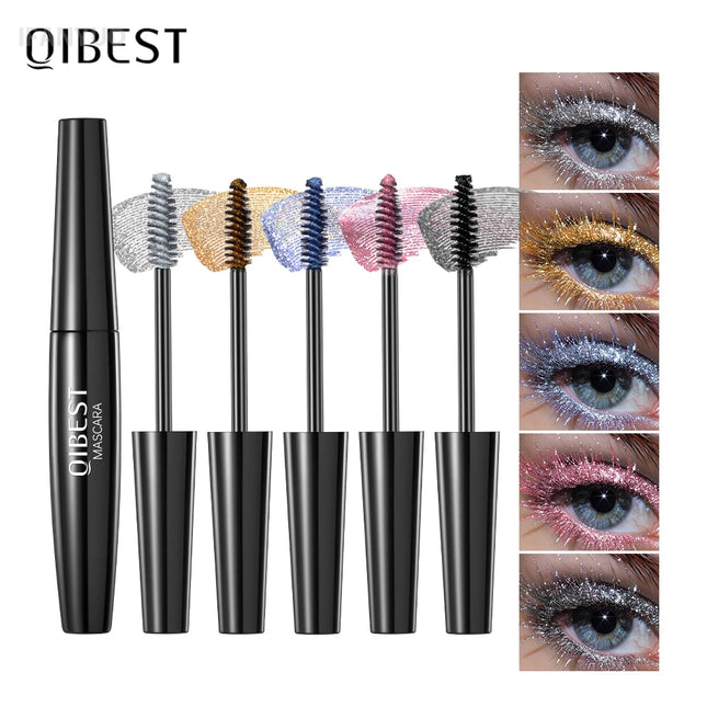 5 Colors Diamond Shimmering Mascara Long Lasting Makeup 3D Volume Eyelashes Curling Glitter Mascara Eye Lash Female Cosmetic