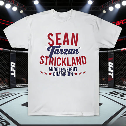 UFC Sean Strickland 2026 Summer Collection 100% Cotton Printed Fashion Breathable T-Shirt Suitable for Both Men and Women