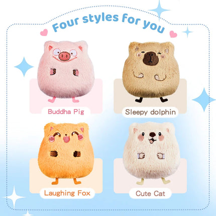Cute Soft Plush Powder Puff Comfortable Skin-friendly Flocking Material Thick Large Powder Puff for Loose Powder Setting Makeup