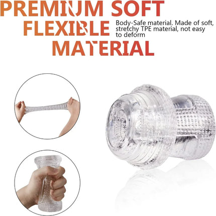 Glans Endurance Exercise Male Masturbator Artificial Vagina Pussy Masturbation Cup Soft Blowjob Pocket Pussy Sex Toys for Men