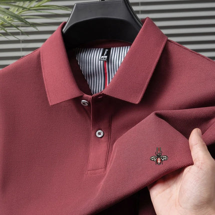 100% cotton men's high-end embroidere short sleeved polo shirt summer fashion casual collar T-shirt high-quality comfortable top