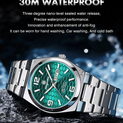 PAAZOMU Sport Luxury Men's Wristwatch High Quality Waterproof Luminous Watch For Men Fashion Date Week Quartz Men's Watches Reloj