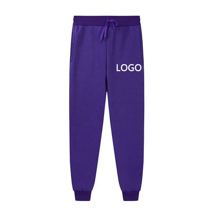 Customized Sports Pants Men's Fashion Personalized Printing Exercise Jogging Trousers Women's Casual Drawstring Pocket Sports Pa