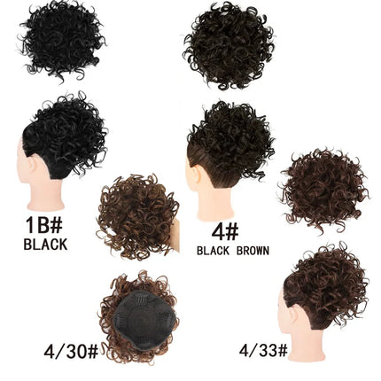 H&STAR Synthetic Curly Bun  Messy Chemical Fiber Wig Drawstring Hair Tie Hair Bag Ponytail Daily Use Wig For Ladies