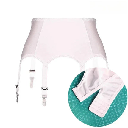 Sexy Luxury Women Garter Belt Glossy Satin Mini Skirt Metal Clips Suspender for OL Ootd Pole Dancer Sm Game Fashion Bdsm Sex Fun