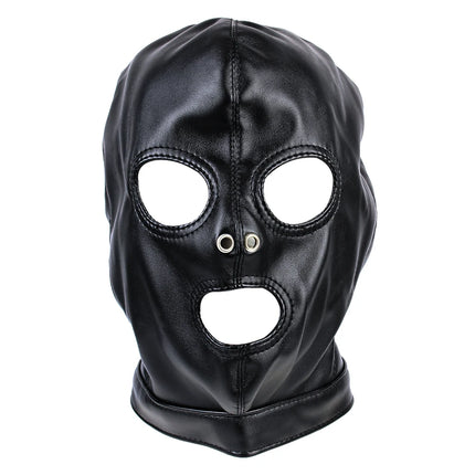 Erotic Accessories Adult Sex Toys Hollow Hood Fetish Mask Leather For Woman Sexy Headgear Couples Flirting