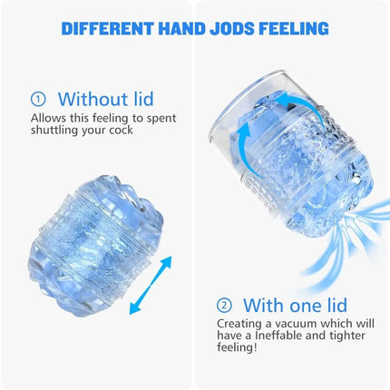 kaifutong Manual Spiral Motion Male Masturbator Sleeve Adult Sex Toys for Men Realistic Pocket Pussy Open Ended Crystal Sex Toy