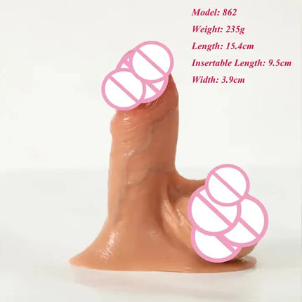 GF Ftm Packers Wholesale 2-in-1 Ultra Soft Silicone Hollow Penis Sleeve with Large Scrotum Prosthetic Stroker