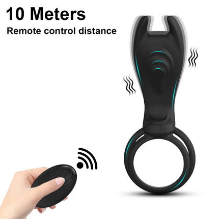 Remote Control Vibrating Cock Ring for Men Penis Ring Penis Vibrator Clit Stimulator Adult Goods Sex Toy for Men and Couples