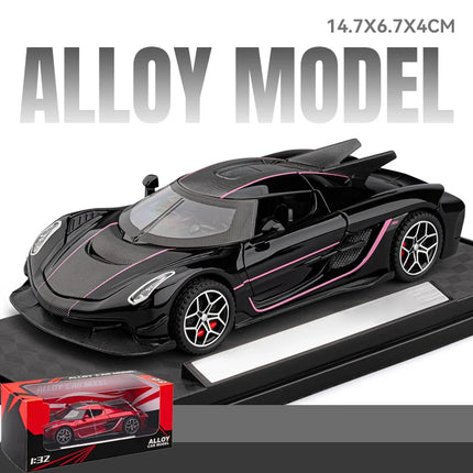 1:32 KNSG Jesko Absolut Supercar Alloy Metal Diecast Model Car Home Trendy & Desktop Display Ornament Birthday Gift For Boy Toys
