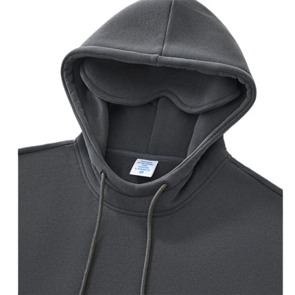 ULBYANRY 2026 Spring New Plush Hoodies with Eye Mask Trendy Hooded Sweathshirt Warm Cozy Commuting Unisex Loose Fit Sweatshirt