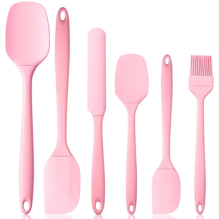6 Pieces Silicone Spatula Set Food Grade split type Heat Resistant Spatulas Turner for Cooking Baking Mixing Baking Tools