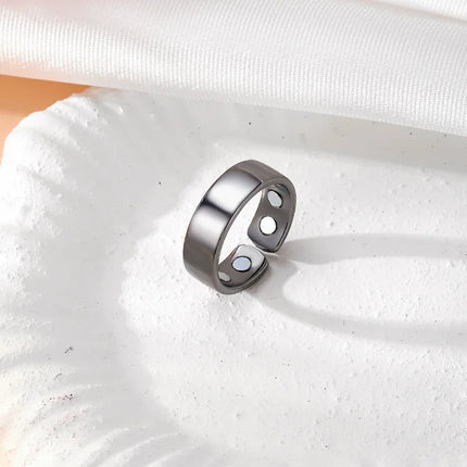 New Fashionable Dual Magnetic Therapy Adjustable Ring, Men's and Women's Health Daily Accessories Jewelry