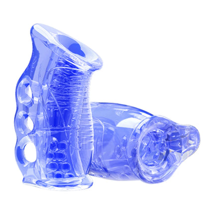 Manual Male Masturbator Open-Ended Pocket Pussy Blowjob Glans Trainer Penis Sleeve Ejaculation Delay Simulation Sex Toy for Men