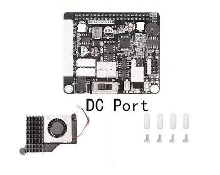 Hiwonder Servo and Motor Driver Board with Active Heat Sink for Raspberry Pi 5/4B Expansion Board Smart Car Robot Arm Parts Kit