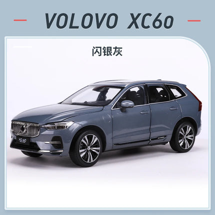 1/18 XC60 2022 SUV Diecast Alloy Car Model Toys Hobby kids gifts White/Silver/Gray Gift Collection Ornaments Display