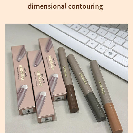 Herorange Valentine's Day Gift Contour Stick - 2-in-1 Nose & Face Sculpting Pen with Brush, Suitable for All Skin Types
