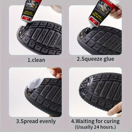 Shoe Repair Glue Kit White/Black Sole Waterproof Quick Drying Filling Repair Adhesive Wear-resistant Sealant Crack Repair Agent