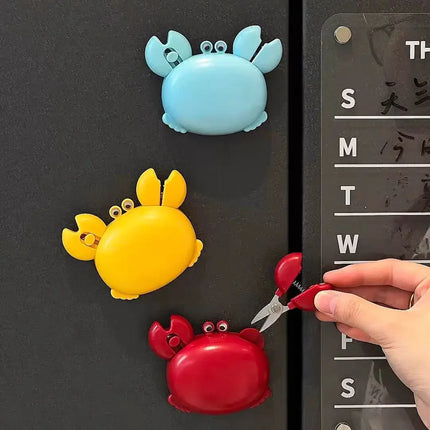 Crab Magnetic Bottle Opener 4-in-1 Kitchen Tool Set Beer Opener, Mini Scissors, Box Cutter, Fridge Magnet, Cute Cartoon Gadget