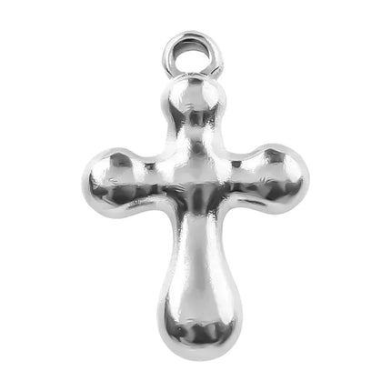 5pcs/Lot High Quality Stainless Steel Cross Pendants For Jewelry Making Supplies Metal Rose Lava Ankh Cross Charms DIY Materials