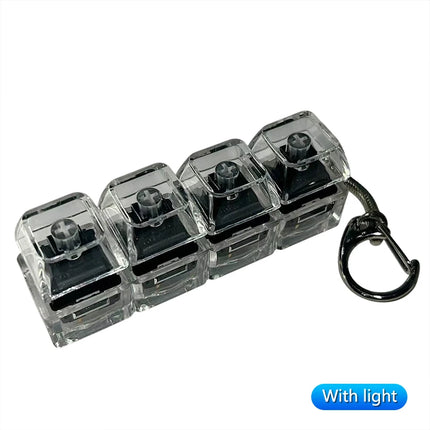 4/9 Keys Mechanical Keyboard Axis Tester LED Keyboard Key Toy Stress Relief DIY Button Keycap Fidget Keychain Toys Gift
