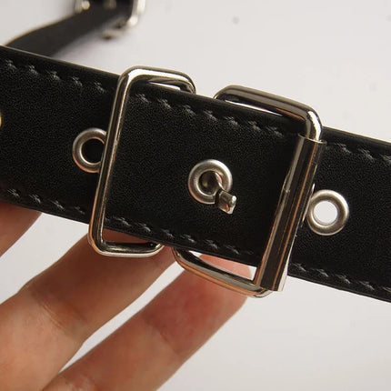 DSM Chastity Forced Orgasm Belt For Vibrator,Leather Bondage Strap-on Harness,Strapon Magic Wand Massager,Sex Toys For Women