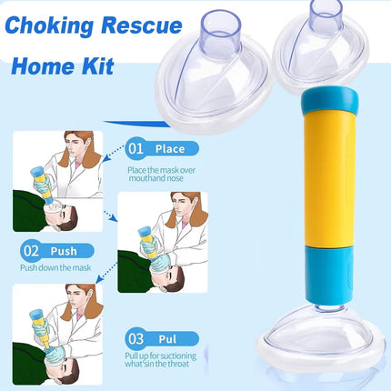Portable Anti Choking Device Heimlich Choking Emergency Life Saving Suction Vac Anti Choke Device First Aid Kit for Kid Adult