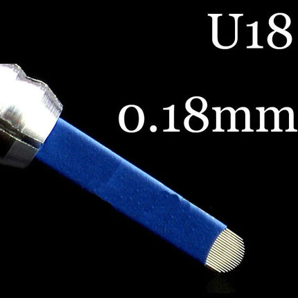 50pcs Tebori 0.18mm Tattoo Microblading Blades Needles for Permanent Makeup Manual Eyebrow Blades Sizes