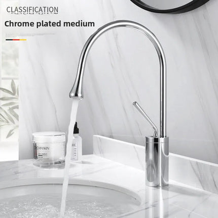 Modern Basin Faucet Brushed Gold Black Silver Faucet Deck Mounted Basin Sink Tap Mixer Hot Cold Brass Tap for Bathroom