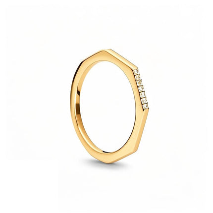 18K Gold Plated 925 Sterling Silver Flowers And Leaves Disc-shaped Ring 6 7 8 9 Rings Wedding Fashion Fine Luxury Jewelry Women