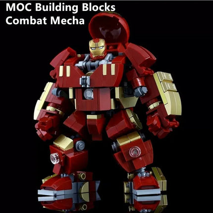 MOC Building Blocks Combat Mecha Model Hero Robot DIY Assembly Toy Desktop Decoration Ornament Gift for Boys