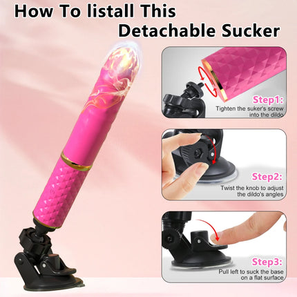 Automatic retractable dildo vibrator women's G-spot vaginal masturbation clitoral stimulation massage sex machine adult products