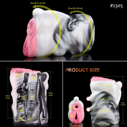 FAAK Color Mixed Ultral Soft Male Masturbator Silicone Fantasy Pussy Anal Stroker Erotic Fetish Stimulation Sex Toy for Men