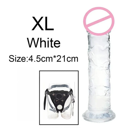 Wearable Strat on Penis Pants 6 Sizes Butt Plug Big Soft  Dildos Vaginal Masturbators Penis Suction Cup Dick Sex Toys for Women