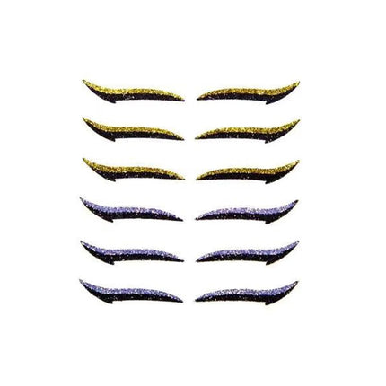 5/6Pairs Self-adhesive Eyelid Sticker DoubleLine Eyelid Patch Glitter Eyeliner Sticker Set Waterproof Reusable Face Makeup Tools