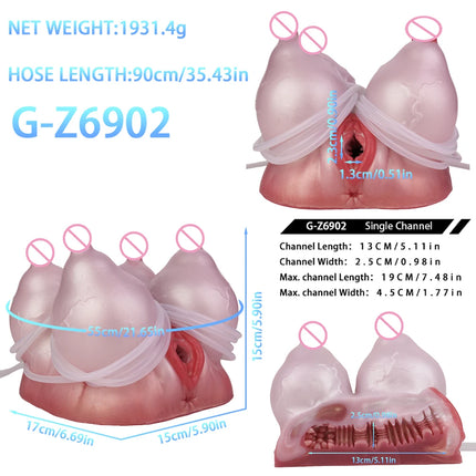 NNSX Male Masturbator Big Boobs with Nipple & Soft Breast Pocket Pussy Onahole Silicone Vagina Sex Toys Stroker for Men 18+