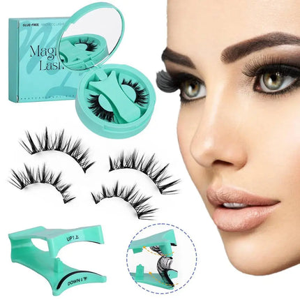 NEW Reusable Magnetic False Eyelashes With Magnetic Tweezers Natural Curly Fluffy Non Glue False Eyelashes Face Makeup Tool