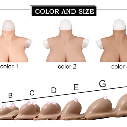 Dokier Silicone Breast Forms Fake Artificial Huge Boobs for Mastectomy Crossdresser Transvestite Sissy Drag Queen Cosplay Chest - TOYS-SUCE