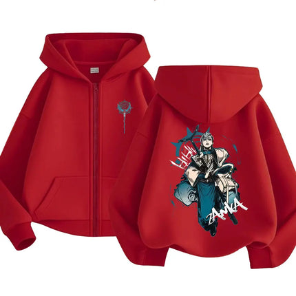 Anime Gachiakuta Zanka Merch Zipper Hoodie Men Women Fashion Casual Oversized Streetwear Man Cartoon Manga Cosplay Zip Up Jacket