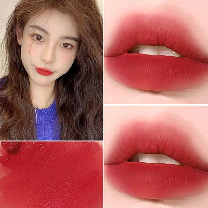 Candied Cherry Blossoms Pink Lip Glaze Velvet Matte Non-fading Lip Cream Mud Waterproof Lip Gloss Women Makeup