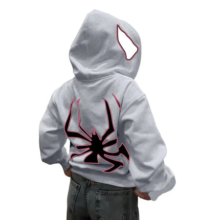 European and American Halloween Personalized Men's and Women's Sweatshirts and HoodiesY2KCouple Large Size Spider-Manzip hoodie