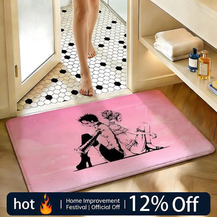 Soft Absorbent Non-Slip Rug Anime NANA Floor Mat Home Decor Doormat Bedroom Floor Mat Shower Carpet