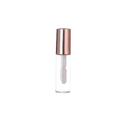 50/100pcs Empty Lip Gloss Tubes, Transparent Mini Fillable Lipstick Transfers for Lip Sample Travel DIY Makeup (1.2ml,Rose Gold)