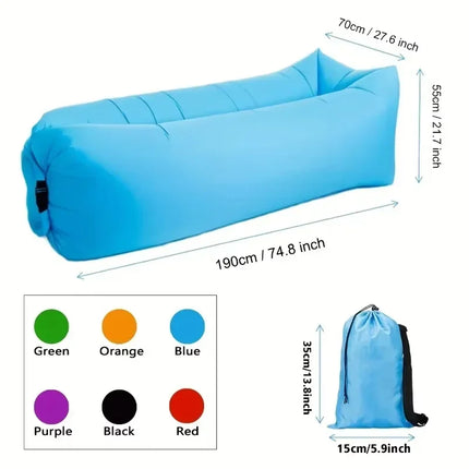 Kid Lazy Inflatable Sofa Bag Outdoor Portable Inflatable Couch Folding Camping Mattress Music Festival Recliner Outdoor Toy