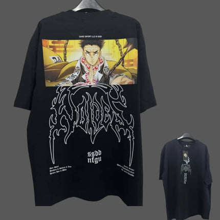 JAPAN BUSHIDO Anime Printed Men T-shirt City Fitness Training Sportswear Loose Casual Crewneck Men's T Shirts Couples Cotton Tee