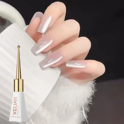 10ml Holographic Glitter Mirror Porcelain White Cat Eye Gel Polish Semi-permanent Enamels for Nails Supplies for Professionals