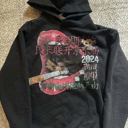 Female Clothing Women's Sweatshirt Winter Clothes Women Sweatshirts Oversized Hoodie Y2k Top Grunge Japanese 2000s Style Y2k Emo
